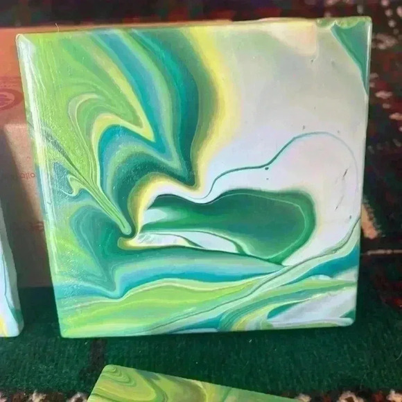 Homemade mid modern century, looking coasters. - Picture 3 of 6